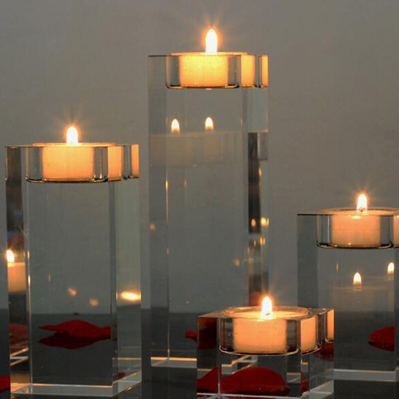 Transparent Crystal Table Candle Holder